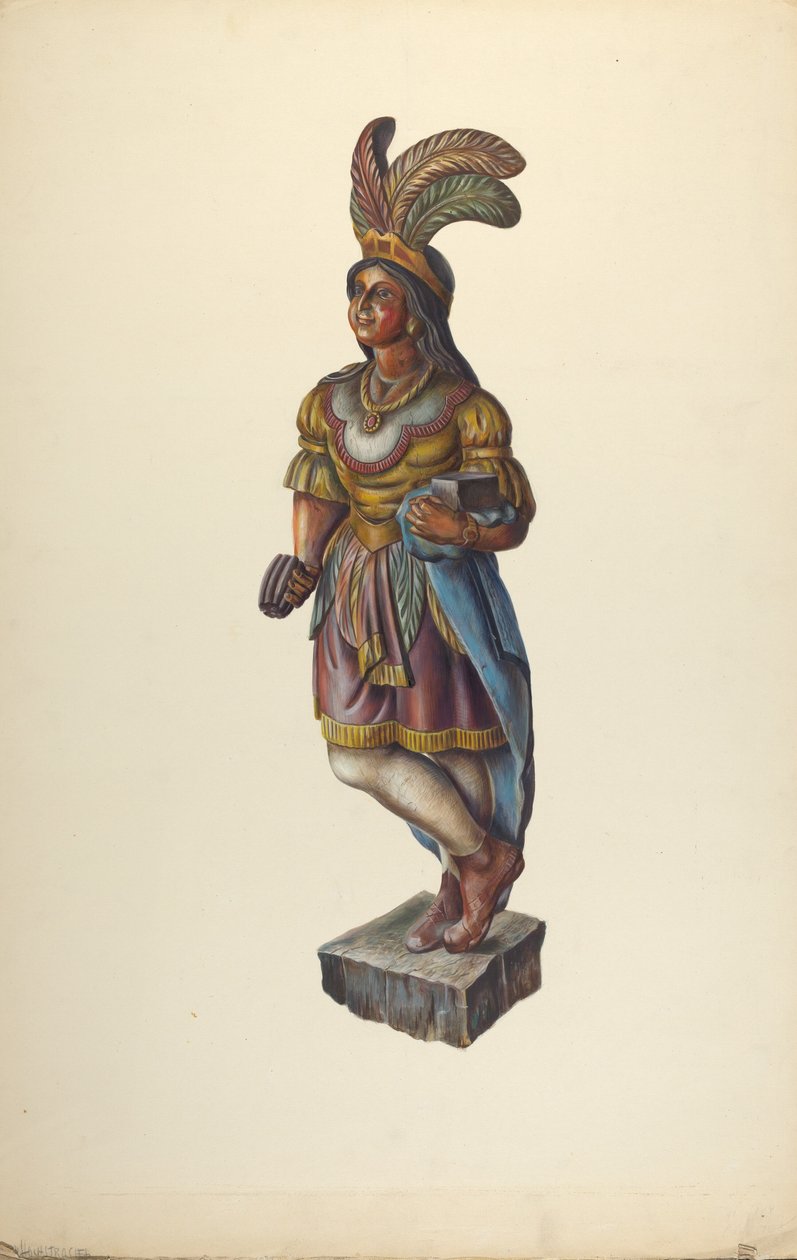 Cigarraffär Indian, ca. 1937. av Walter Hochstrasser