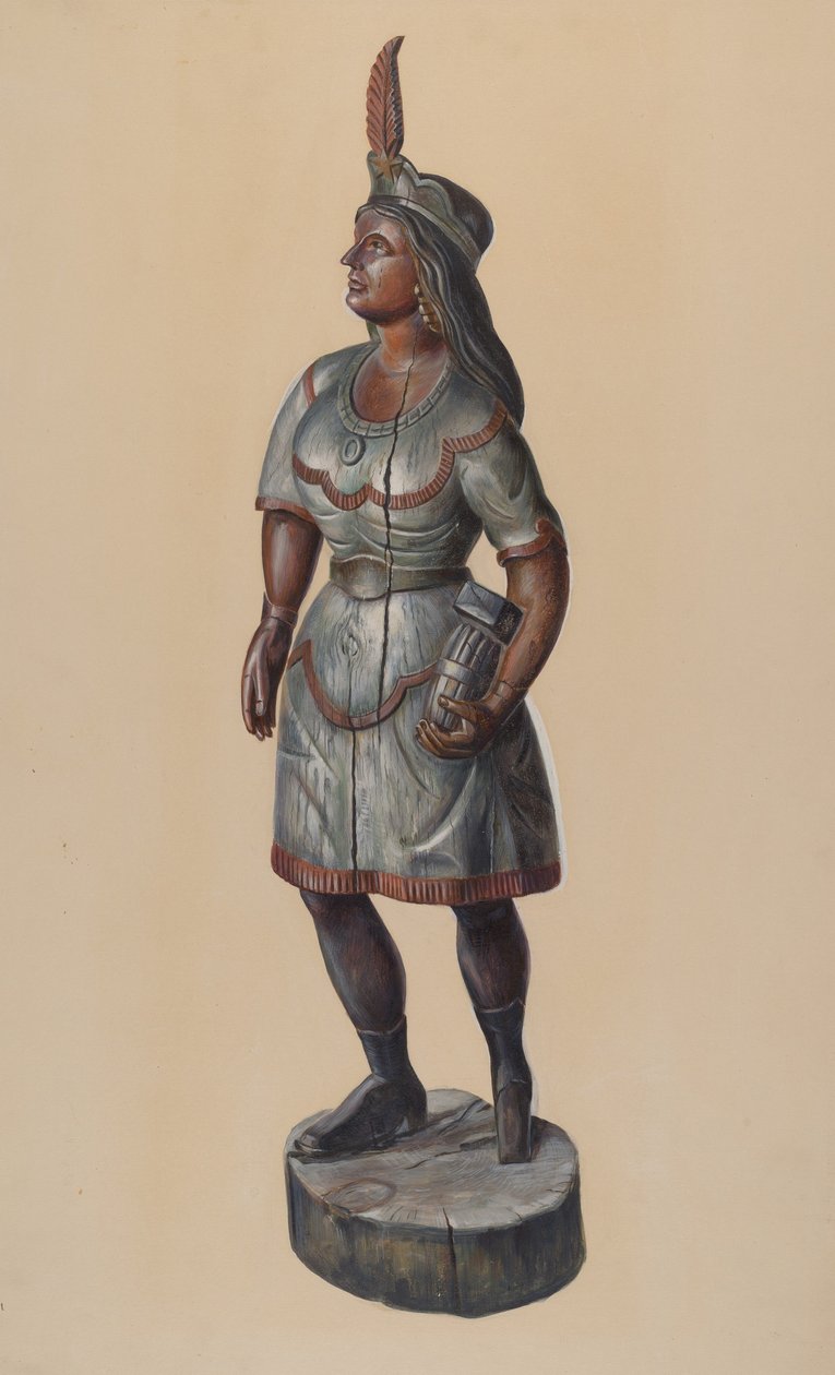 Cigarraffär Indian, ca. 1937. av Walter Hochstrasser