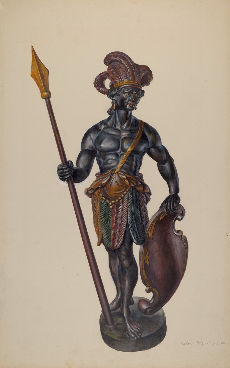Cigarraffär Indian, ca. 1937. av Walter Hochstrasser