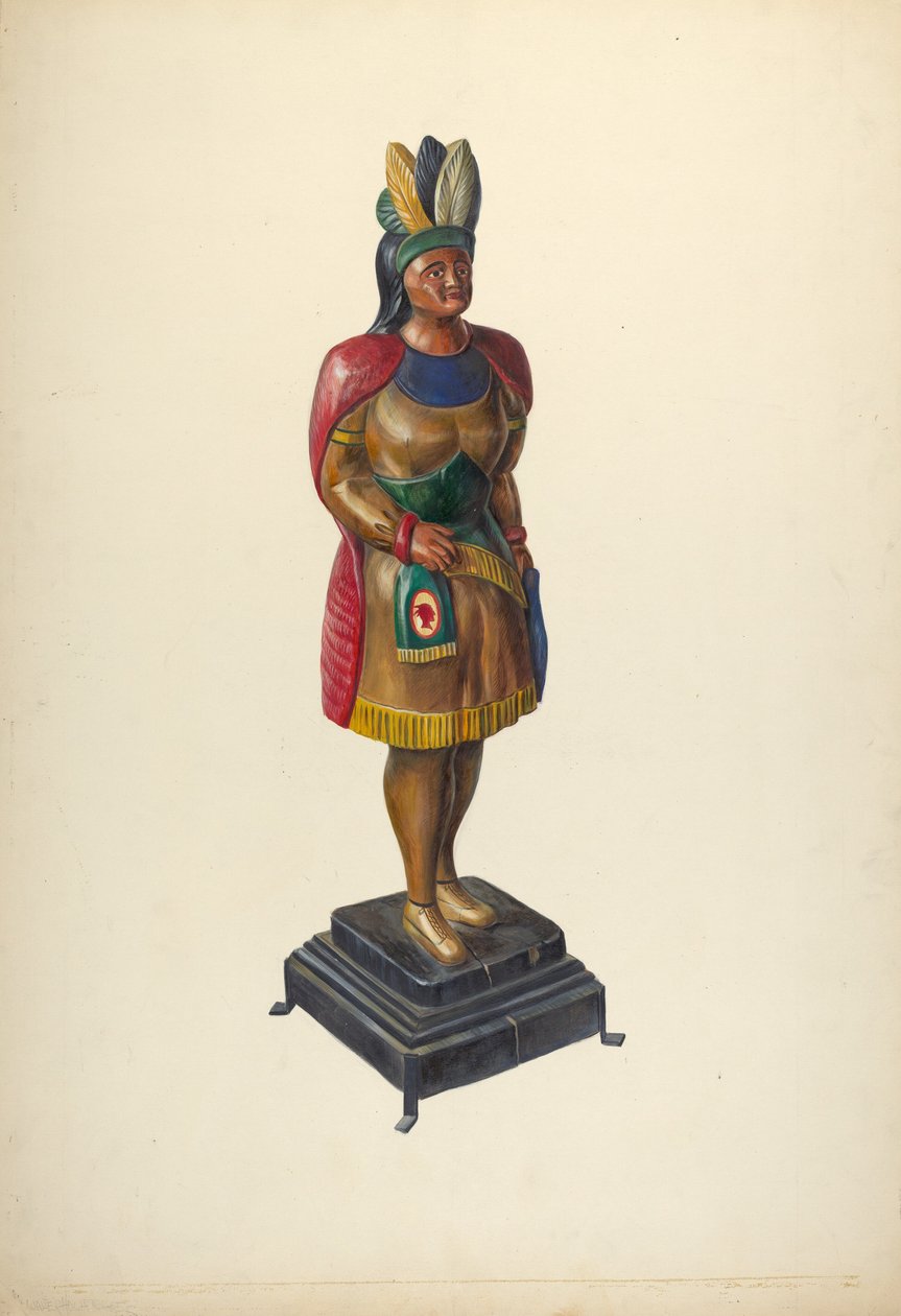 Cigarraffär Indian, ca. 1937. av Walter Hochstrasser