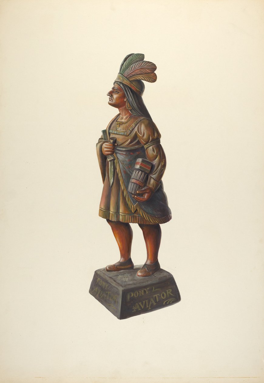 Cigarraffär Indian, ca. 1937. av Walter Hochstrasser