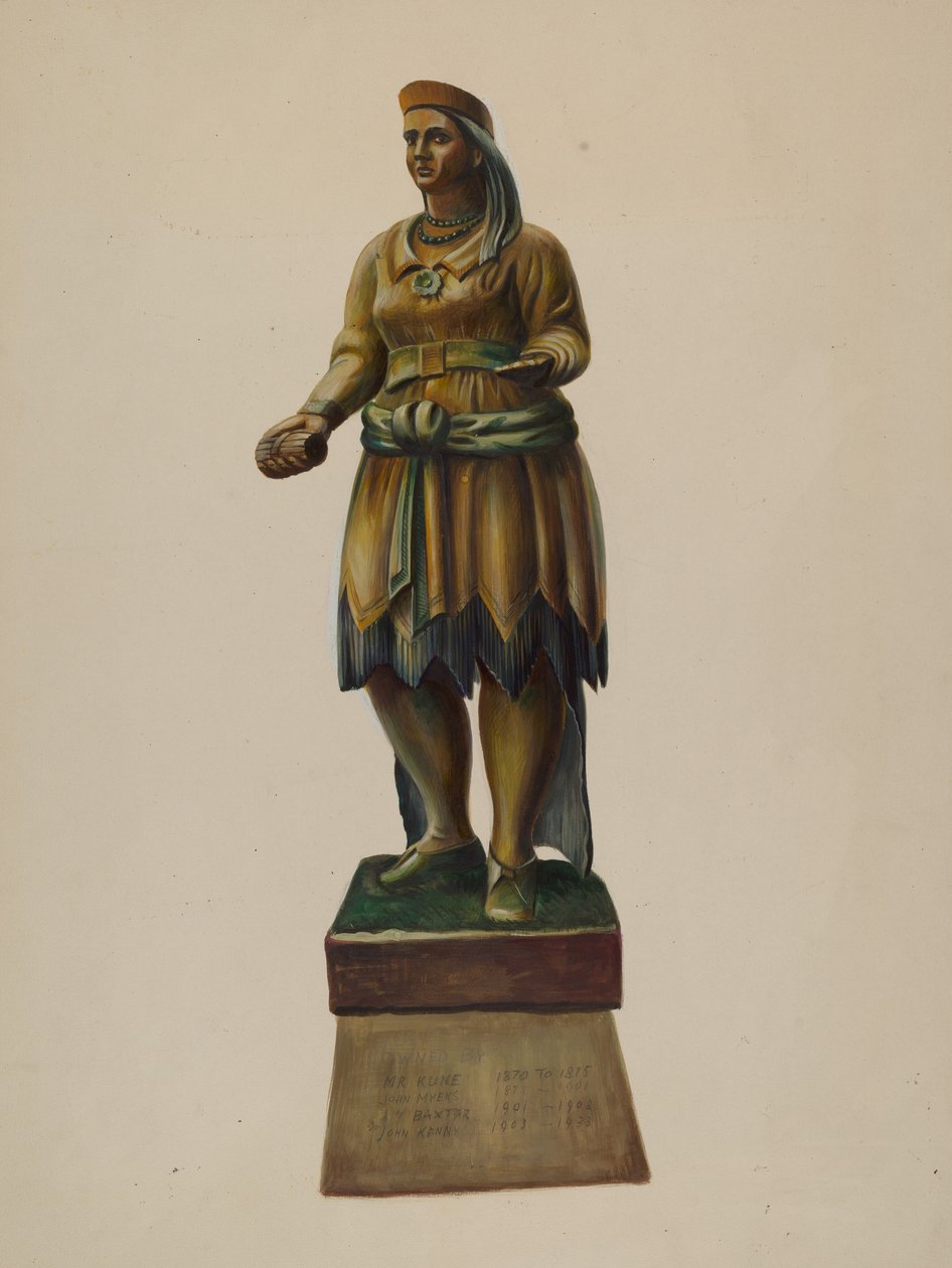 Cigarraffär Indian, ca. 1937. av Walter Hochstrasser