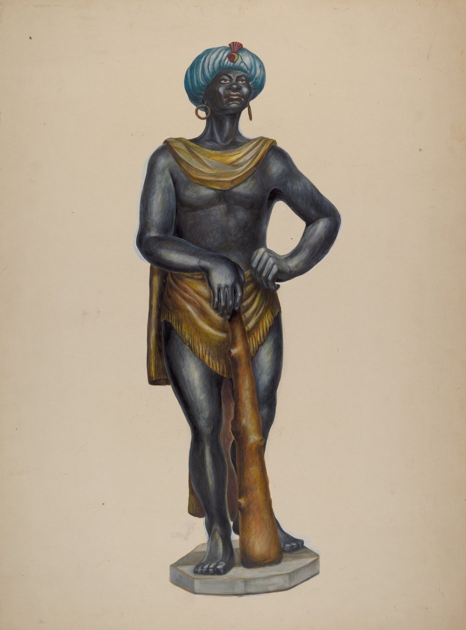 Nubisk slavfigur, ca. 1937. av Walter Hochstrasser