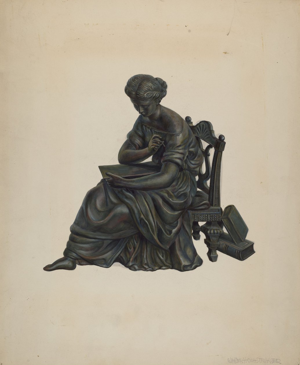 Staty Klockdekoration, ca. 1939. av Walter Hochstrasser