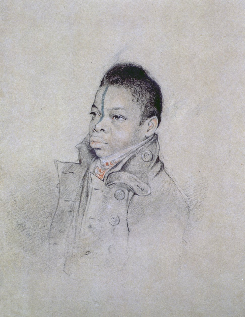 Porträttstudie, ca 1840 (penna och krita på papper) av Walter Hood Fitch