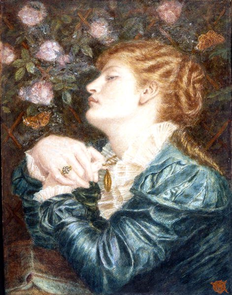 Lily and Rose (akvarell med gouache & gummi arabicum på papper) av Walter John Knewstub