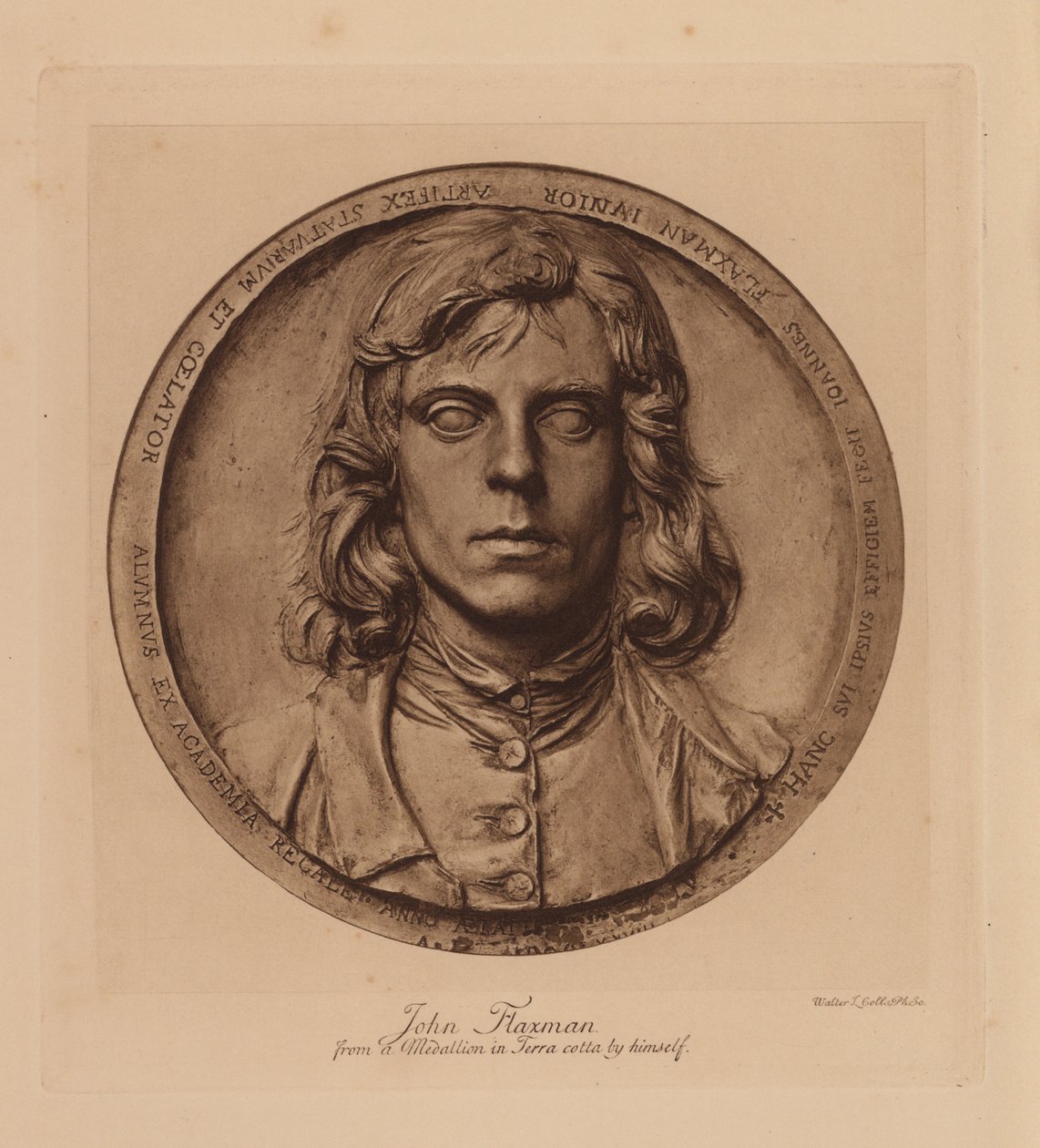 John Flaxman, brittisk skulptör (fotogravyr) av Walter L. Colls