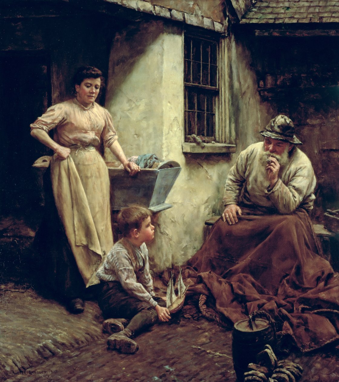 En del av det gamla blocket av Walter Langley