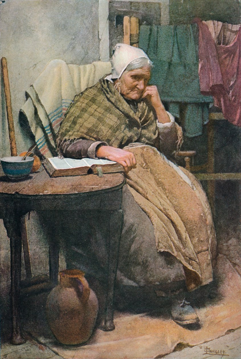 En gammal kornisk kvinna, c1880, 1906. av Walter Langley