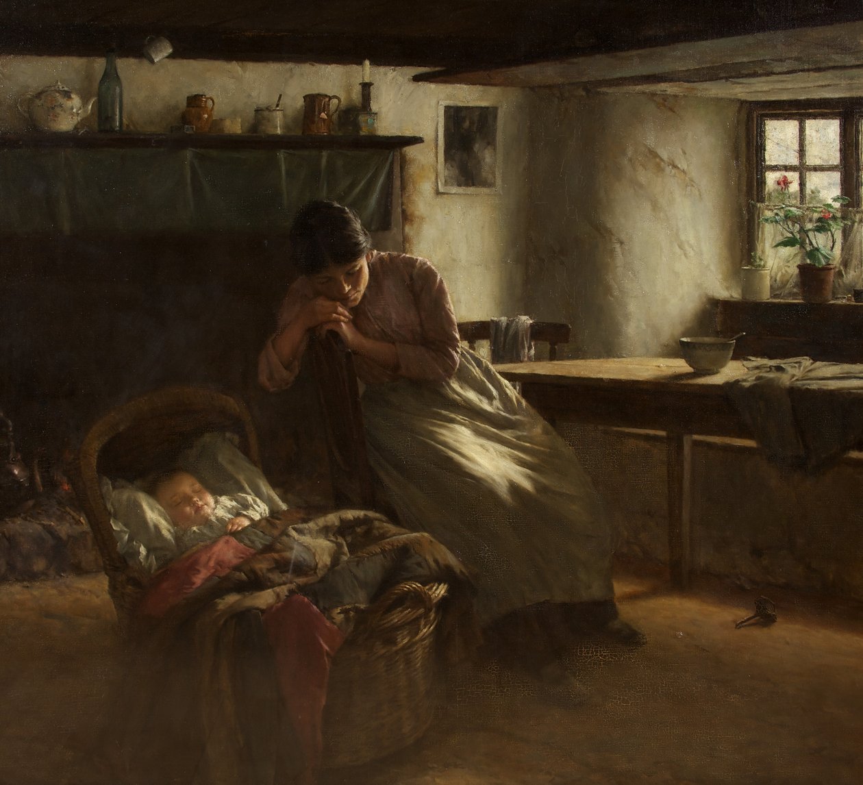 Day Dreams, ca 1914 (olja på duk) av Walter Langley