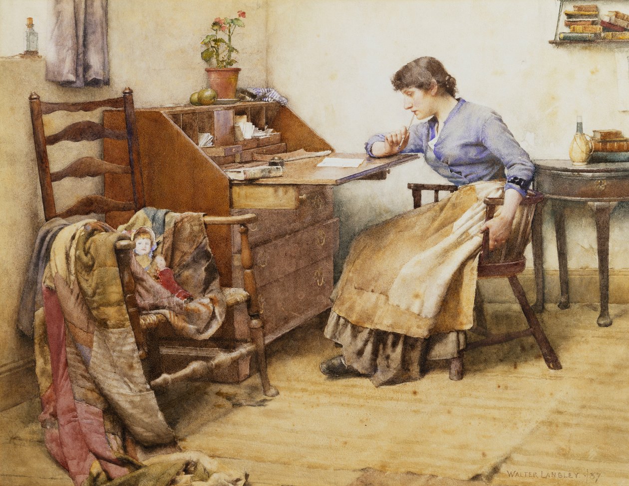 Avlägsna tankar, 1887 av Walter Langley