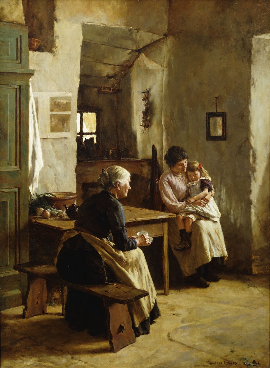 Moderskärlek, av Walter Langley