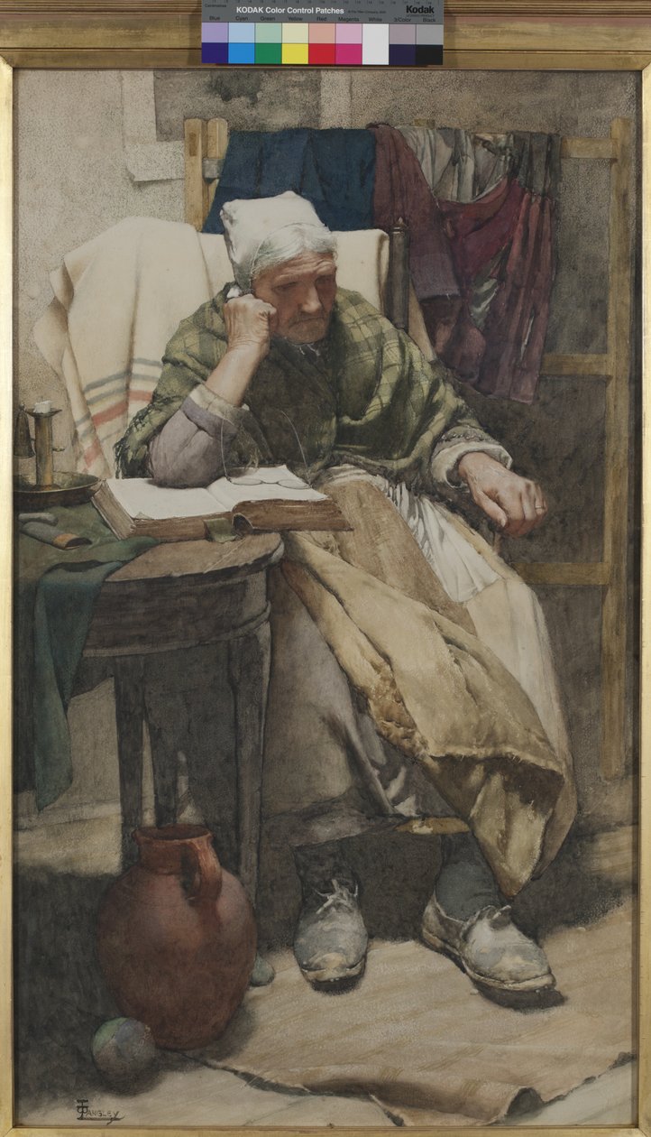 Time Moveth Not, Our Being Tis That Moves, 1882 (wc på papper) av Walter Langley