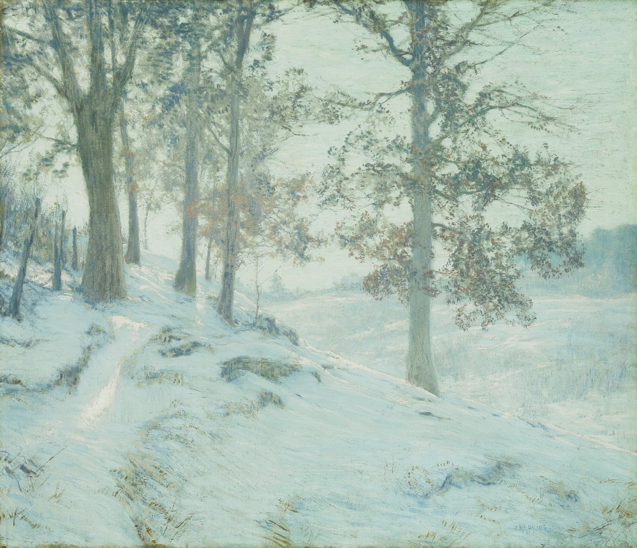 Dröjande eklöv av Walter Launt Palmer