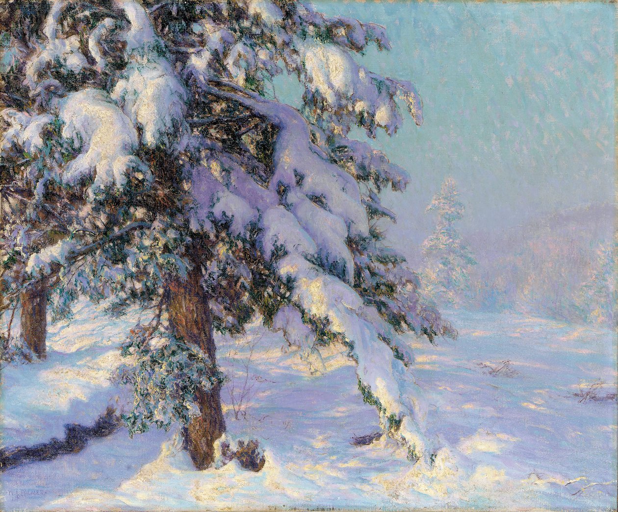 Snow-Laden (olja på duk) av Walter Launt Palmer