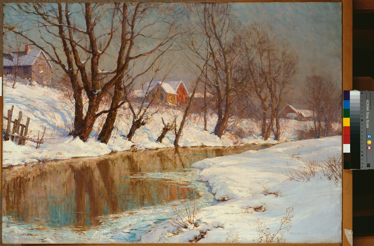 Vintermorgon (olja på duk) av Walter Launt Palmer