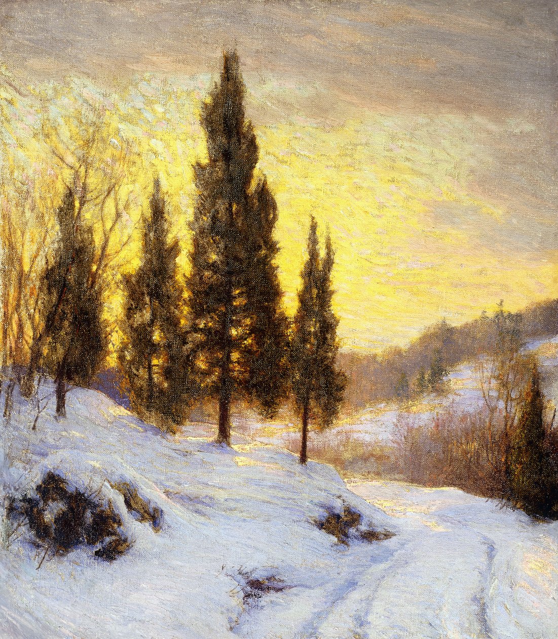 Vintersolnedgång av Walter Launt Palmer