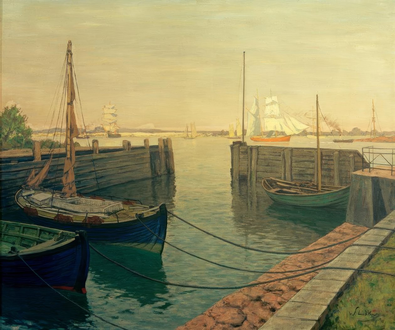De gamla lotsbåtarna av Walter Leistikow