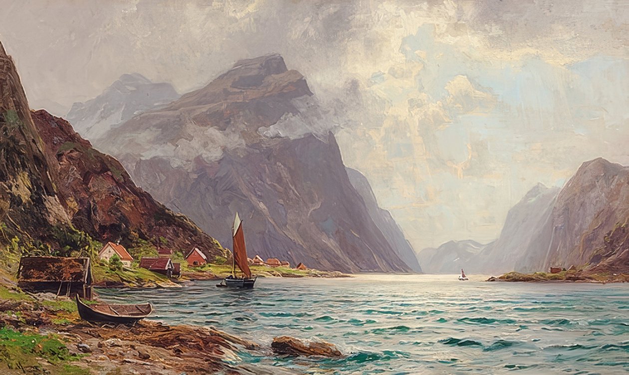 Fjordlandskap av Walter Moras