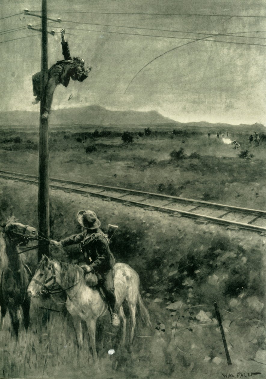 "Boers fångade på att klippa telegraftrådarna", 1902 av Walter Paget