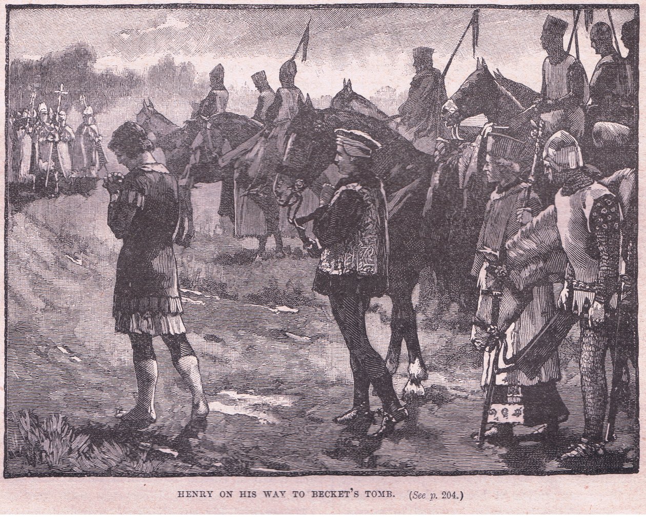 Henry på väg till Beckets grav 1174 e.Kr av Walter Paget