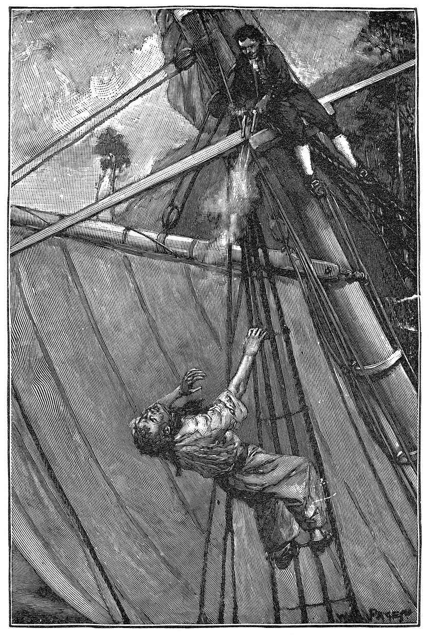 Illustration från "Treasure Island", av Robert Louis Stevenson (gravyr) av Walter Paget