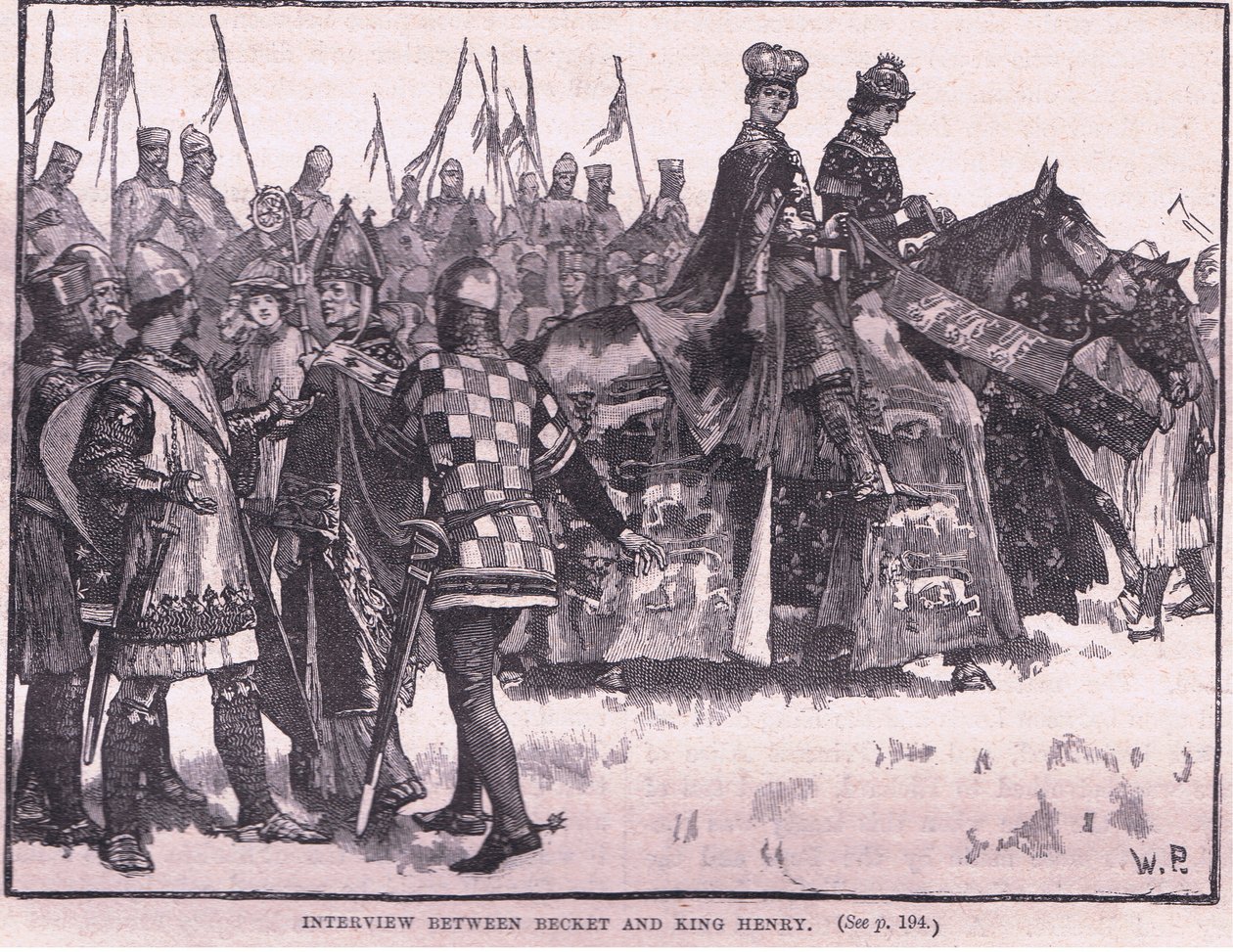 Intervju mellan Becket och kung Henrik 1169 e.Kr av Walter Paget