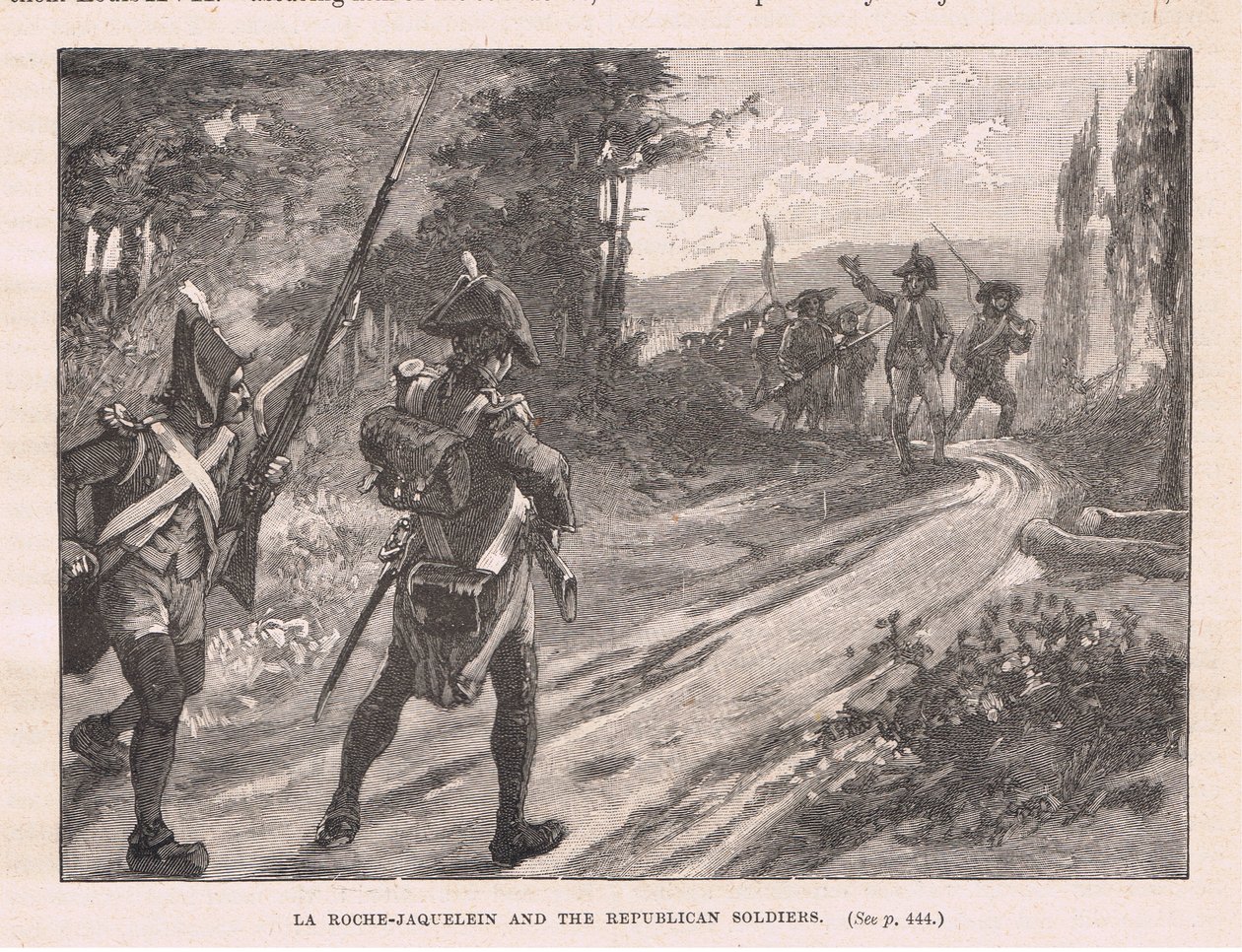 La Roche Jaquelein och de republikanska soldaterna AD 1795 av Walter Paget