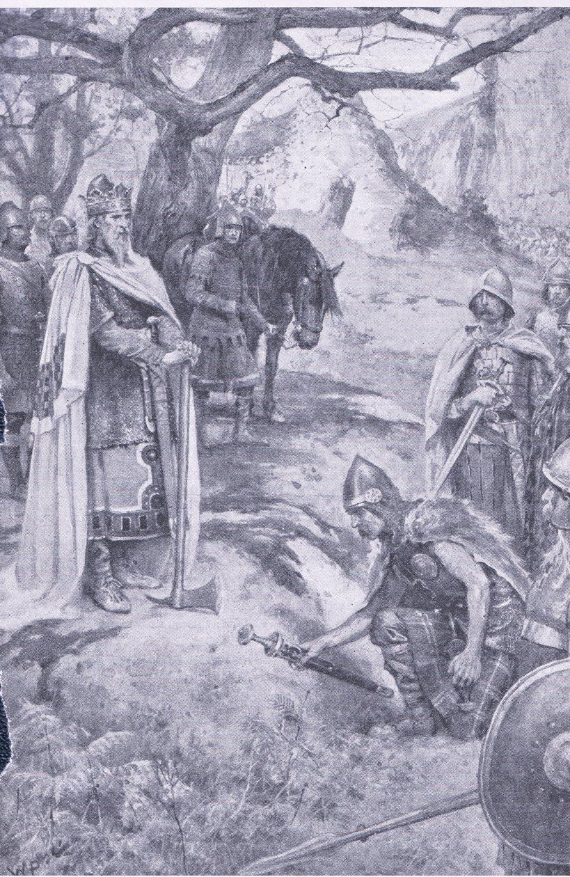 På detta fält föddes den engelska nationen, illustration från My Magazine av Walter Paget