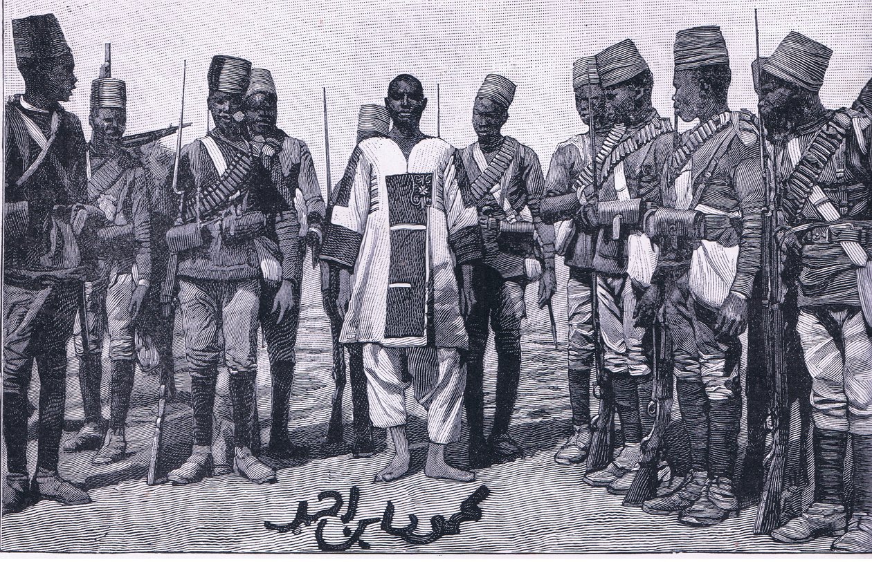 Emir Mahmud under bevakning, illustration från Cassells History of England, 1900-talet av Walter Paget