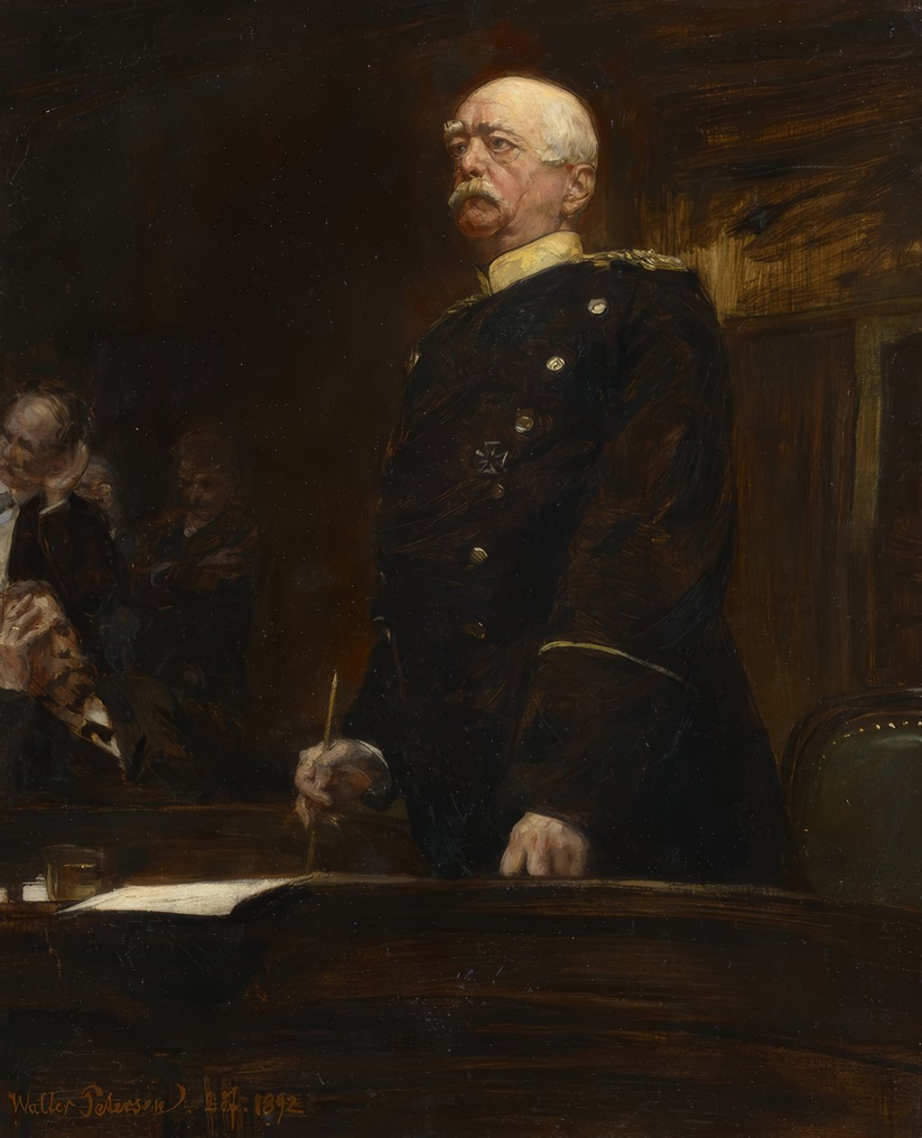 Porträtt av prins Bismarck i riksdagen av Walter Petersen