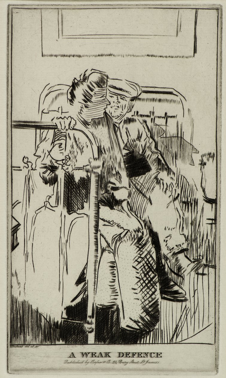 A Weak Defence, ca 1911 (etsning) av Walter Richard Sickert