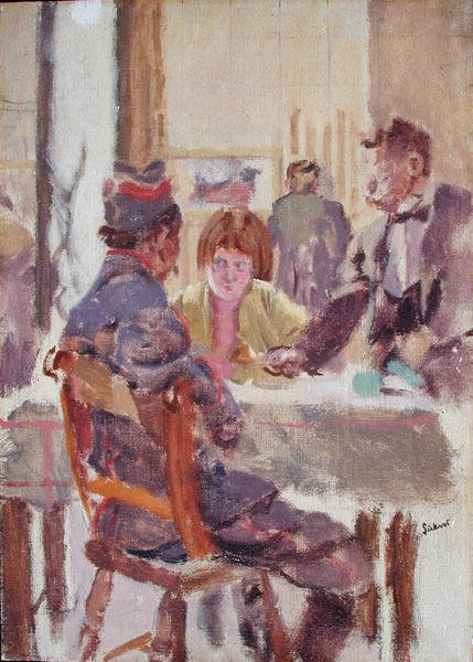 Belgisk soldat (olja på duk) av Walter Richard Sickert