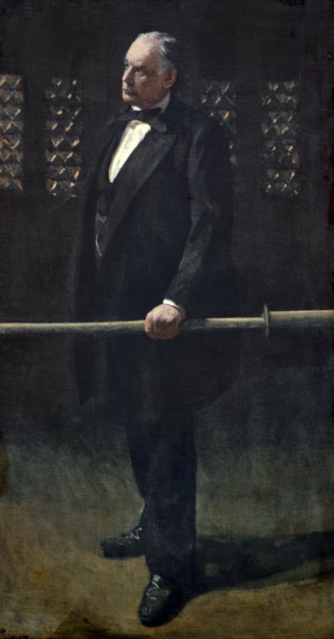 Charles Bradlaugh vid baren i House of Commons, ca 1892-93 (olja på duk) av Walter Richard Sickert