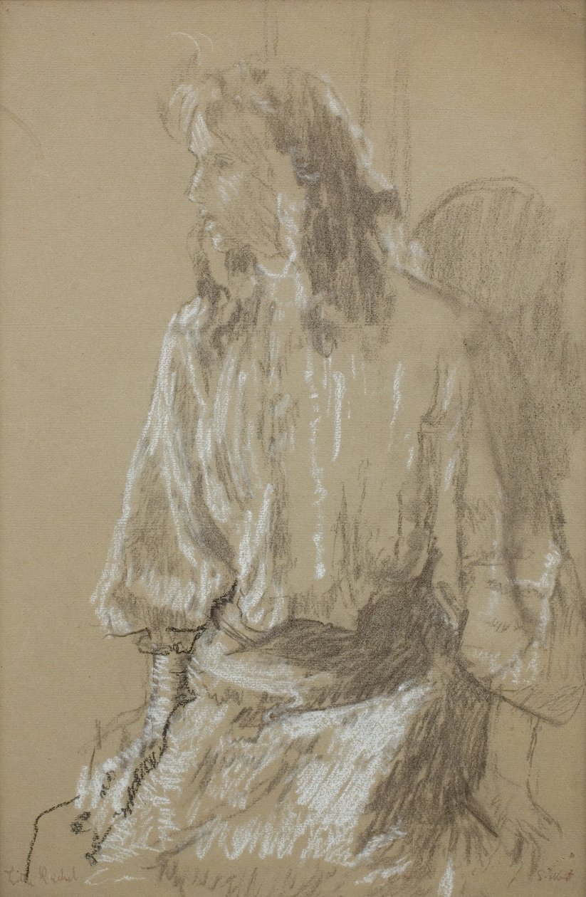 Little Rachel, ca 1906 (Svartvit krita på grått papper ) av Walter Richard Sickert