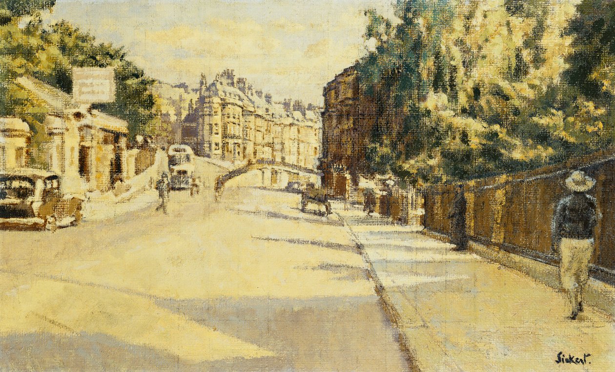 London Street, Bath, med utsikt mot Walcot, c.1939 av Walter Richard Sickert