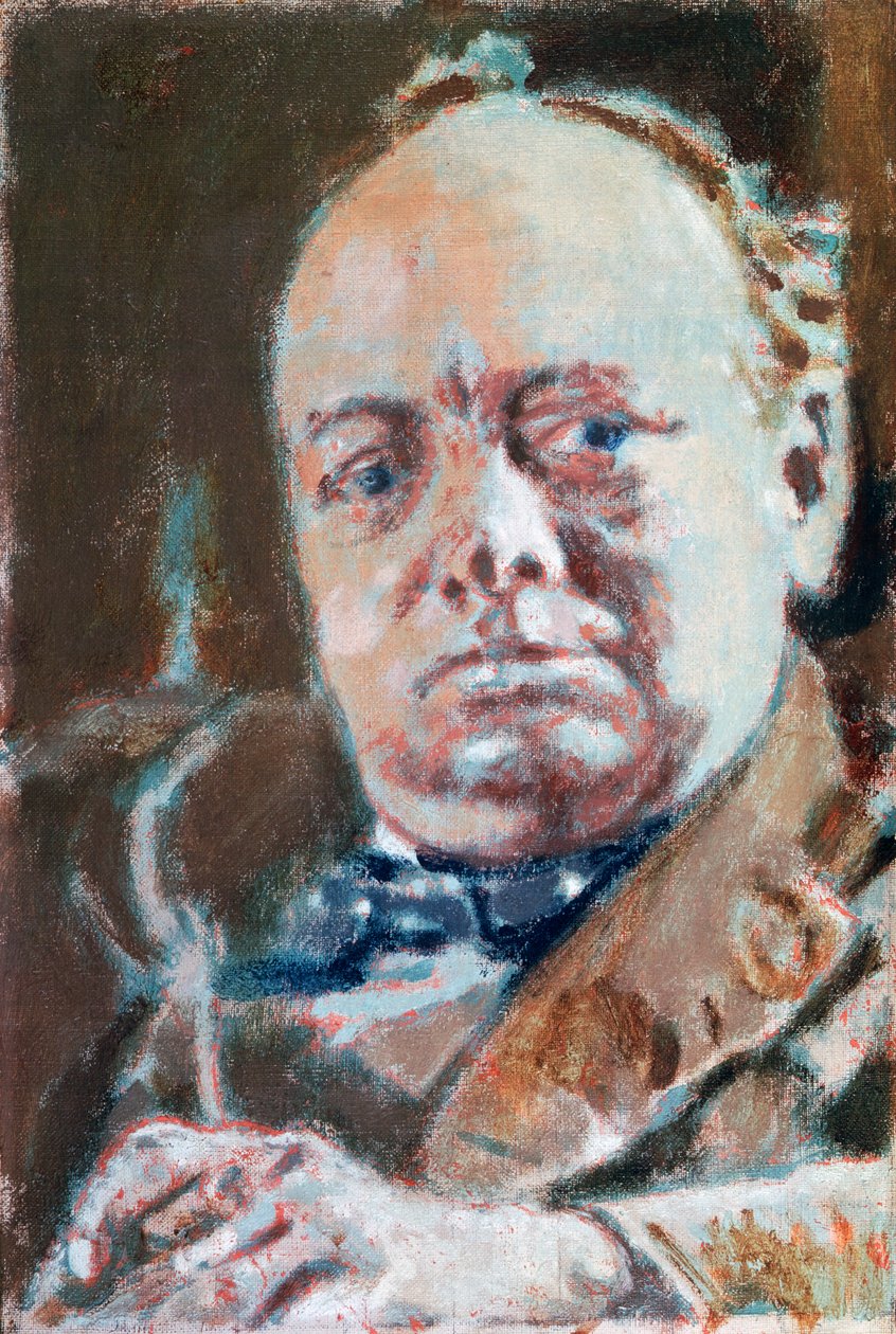 Porträtt av Sir Winston Leonard Spencer Churchill (Woodstock av Walter Richard Sickert