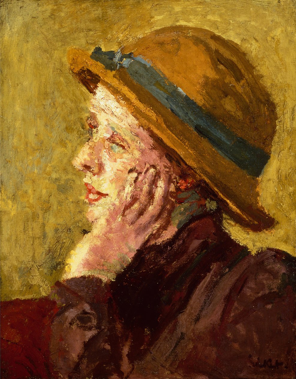 Porträtt av en dam (olja på duk) av Walter Richard Sickert