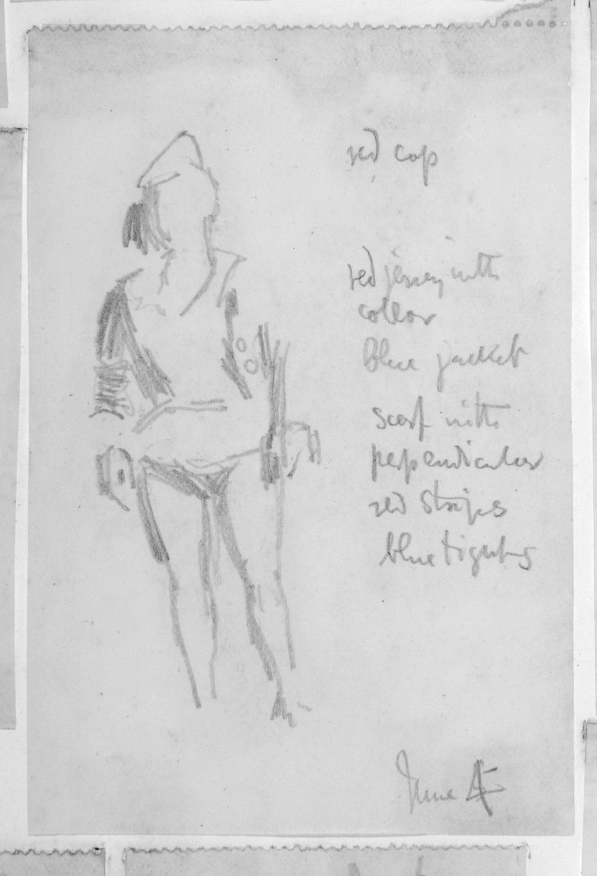 Skiss av en kvinnlig figur av Walter Richard Sickert