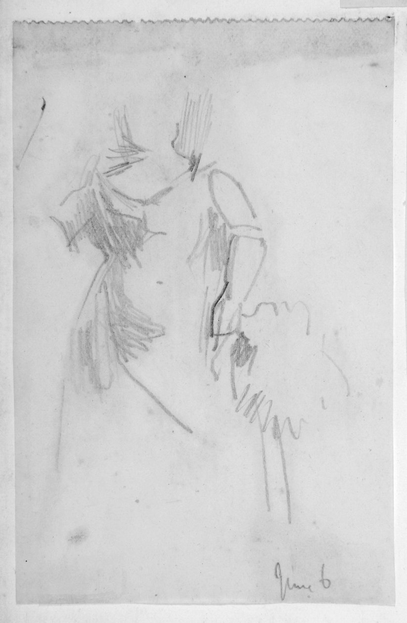 Skiss av en kvinnlig figur av Walter Richard Sickert