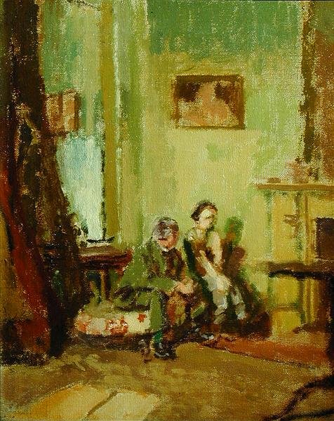 Taling the Tale, ca 1914 (olja på duk) av Walter Richard Sickert