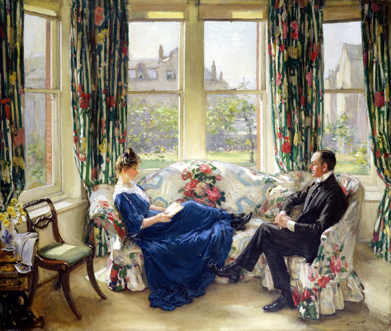Morgonrummet, ca 1907 (olja på duk) av Walter Russell