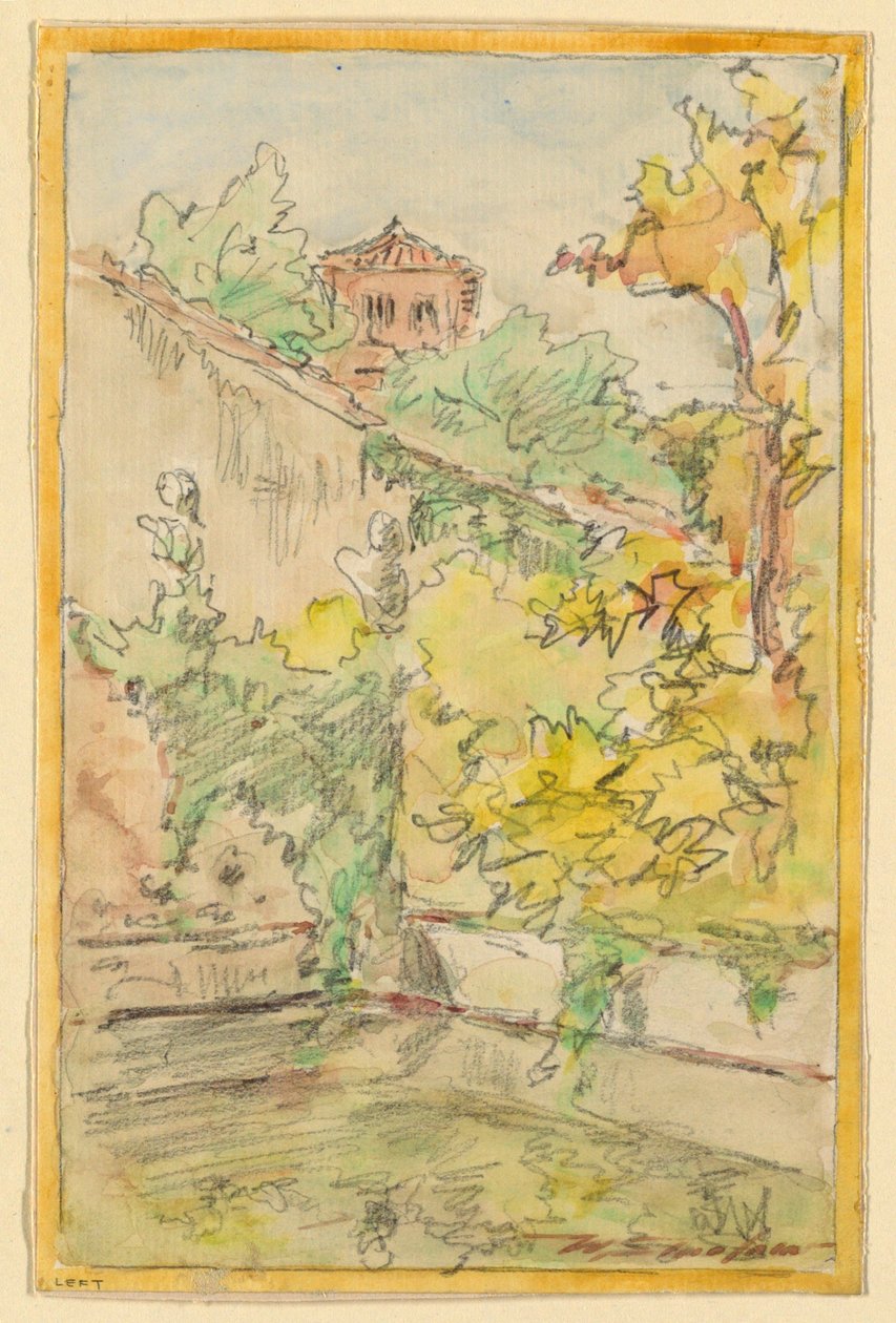 En innergård av Walter Shirlaw
