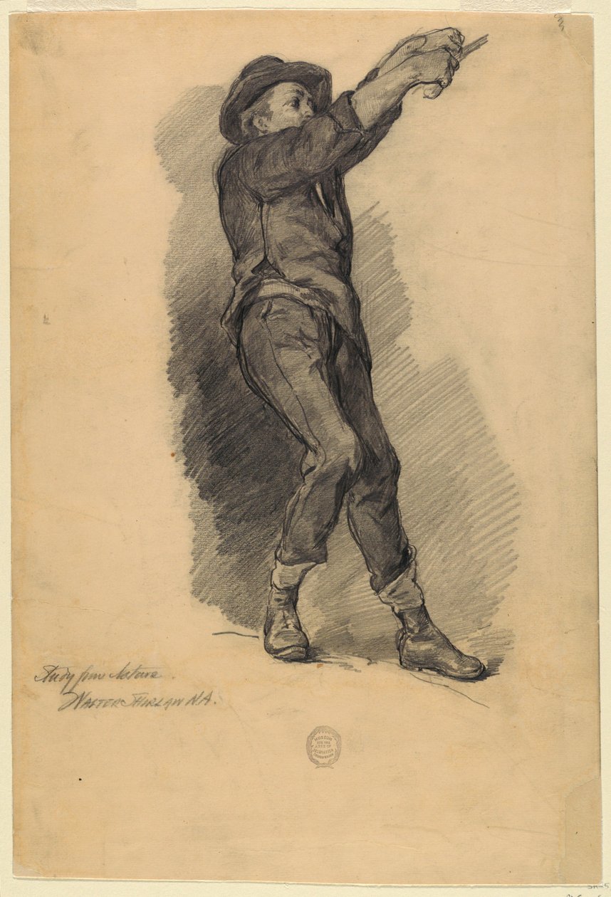 Figurstudie från naturen av Walter Shirlaw