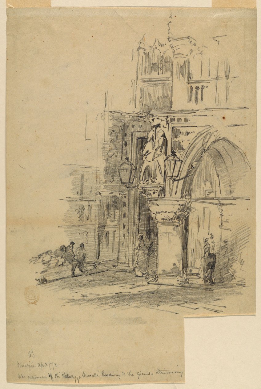 Porta della Carta, Palazzo Ducale, Venedig av Walter Shirlaw