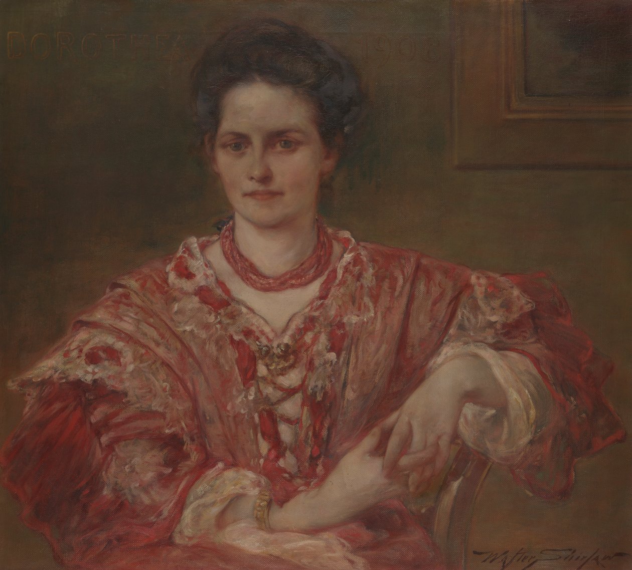Porträtt av Dorothea A. Dreier (1870 av Walter Shirlaw