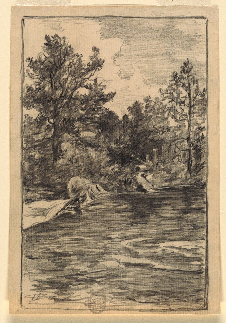 Flod och träd av Walter Shirlaw