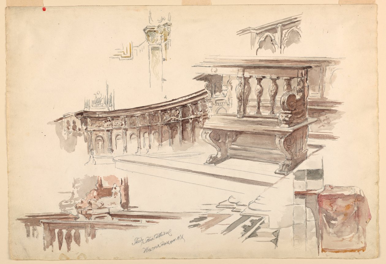 Studier av Sienas katedral av Walter Shirlaw