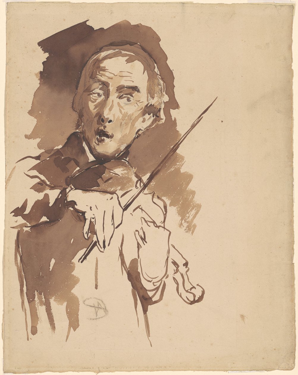 Studie för "Toning the Bell" av Walter Shirlaw