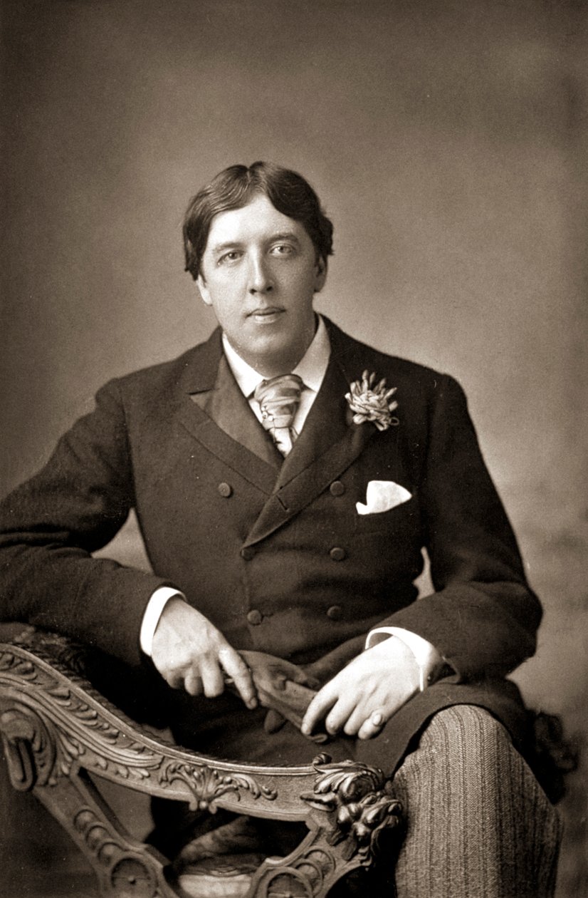 Oscar WiIde, irländsk författare, kvickhet och dramatiker, c1890 av WandD Downey